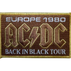 AC/DC : Europe 1980 back in black tour - Kangasmerkki