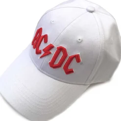 AC/DC Red Logo - Lippis, valkoinen