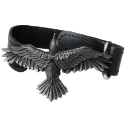 Alchemy Gothic Black Consort - Nahkaranneke