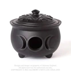 Alchemy Gothic Triple moon Cauldron pot -rasia