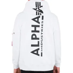 Alpha Industries Back print- Huppari, white