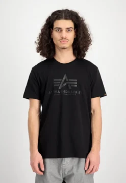 Alpha Industries Basic Carbon - T-Paita, black/black