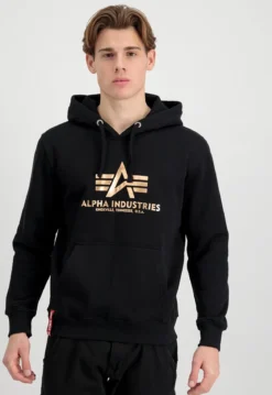 Alpha Industries Basic Foil Print - Huppari, musta-kulta