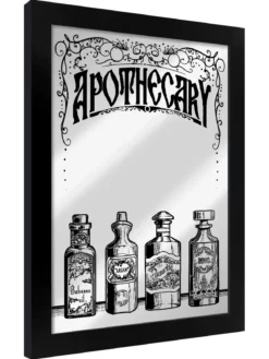 Apothecary - Kehystetty peili peltikyltti