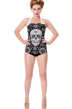 Banned Black Skull Pentagram - Uimapuku