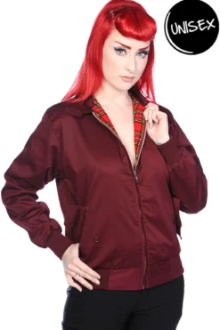 Banned Harrington - Unisex välikausitakki, Burgundy