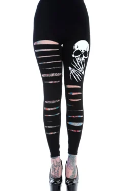 Banned Slashed Skull - Leggingsit