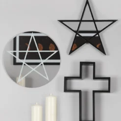 Black Framed Pentagram - Peilihylly