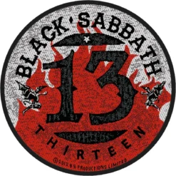 Black Sabbath 13 Flames - Kangasmerkki