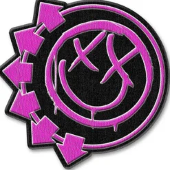 Blink-182: Pink neon six arrows smile - Kangasmerkki