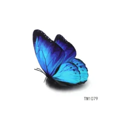 Blue butterfly - pieni siirtotatuointi