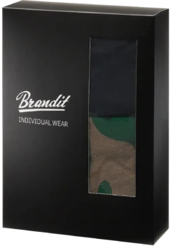 Brandit - Bokserit logolla, woodland/black
