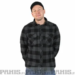 Brandit Check - kauluspaita, black/grey
