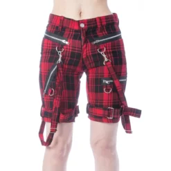 Chemical Black Renita - Shortsit, Red Tartan