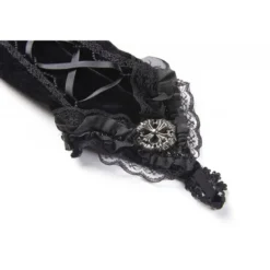 Dark In Love Velvet Lace Up - Käsineet