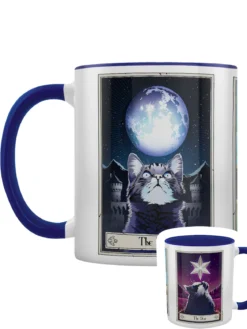Deadly Tarot Felis - The Moon, The Sun & The Star - kaksivärinen muki