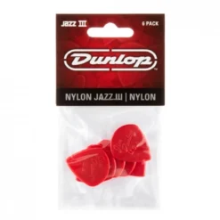 Dunlop Jazz III -plektrat, 6kpl Punainen