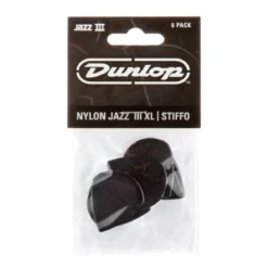 Dunlop Jazz III XL -plektrat, 6kpl Musta
