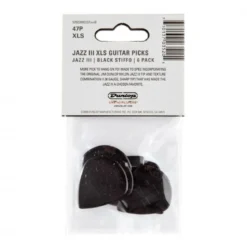 Dunlop Jazz III XL -plektrat, 6kpl Musta