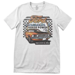 Ford Mustang Mach 1 - T-paita, valkoinen