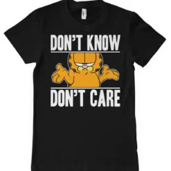 Garfield Don't Know - Don't Care - t-paita, musta