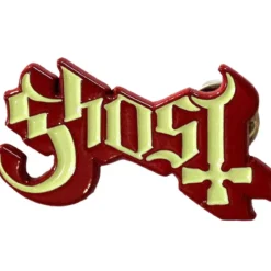 Ghost Logo Red Shadow - Pinssi
