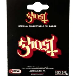 Ghost Logo Red Shadow - Pinssi