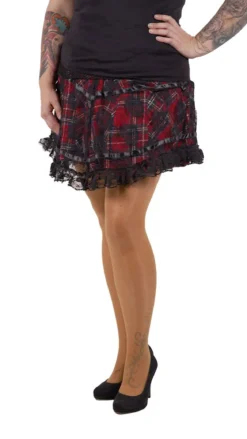 Gothic Skirt Tartan Pattern - hame