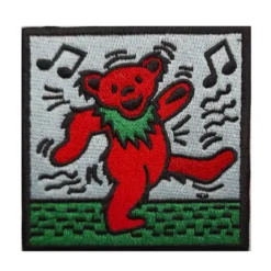 Grateful Dead 'Dancing Bear' - Kangasmerkki