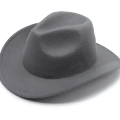Harmaa cowboy hattu kiristysnyörillä
