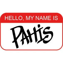 Hello, My Name is Pahis Lady Fit T-paita, valkoinen