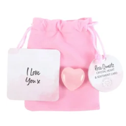 I Love You Rose Quartz - Kristallisydän ja pussi