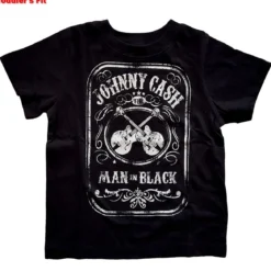 Johnny Cash Man in black - Lasten T-paita