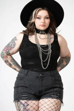 Killstar Alchemille - Farkkushortsit