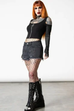 Killstar Alchemille - Farkkushortsit