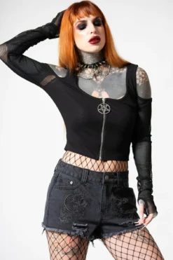 Killstar Alchemille - Farkkushortsit
