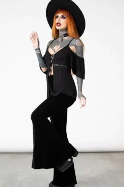 Killstar Amber Bat - Cold shoulder toppi