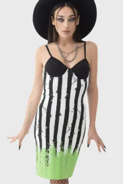 Killstar Distressed Stripe Bodycon -Mekko