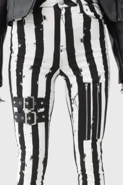 Killstar Distressed Stripe Skinny- Housut