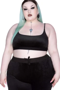 Killstar Just Cropped Up - Velour Bralette, black