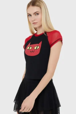 Killstar Marceline Kitty - Crop T-paita