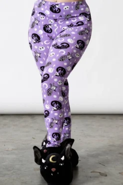 Killstar Purr Off - Legginsit, plum