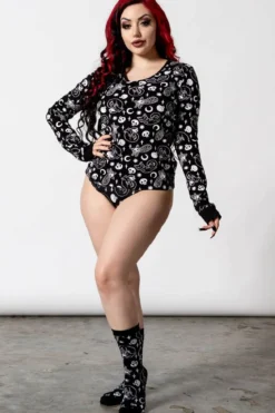 Killstar Purr Off - Pitkähihainen paita, black