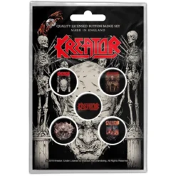 Kreator Skull & Skeletons - Pinssi setti 5kpl