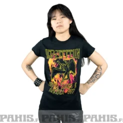 Led Zeppelin Black flames - Naisten T-paita