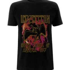 Led Zeppelin Black Flames - T-paita