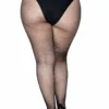 Leg Avenue Fishnet plus - Verkkosukkahousut 44-48, musta