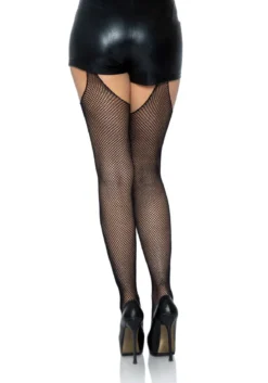 Leg Avenue Fishnet Suspender Pantyhose - Sukat