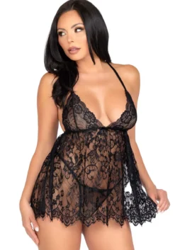 Leg Avenue Floral lace - Babydoll ja stringit