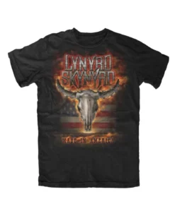 Lynyrd Skynyrd: Flaming Skull - T-paita